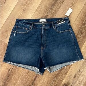 NWT - Abercrombie & Fitch Blue Jean Shorts with Frayed Hem